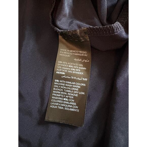 Chicos Travelers Size 2P US 12/14P Duster Cardigan Long Sleeve Blue 3 Button - Picture 9 of 11